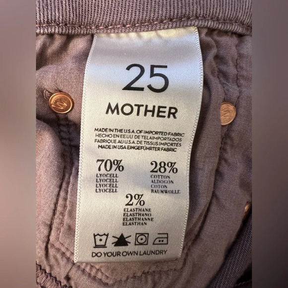 MOTHER The Looker Pop! Skinny Jeans In French Lilac Size 25 - Picture 5 of 10